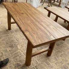 老榆木實木茶桌/餐桌, 1個