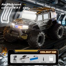 rc몬스터트럭 오프로드 입문용 화물차 초급용 알씨카 대형 Q, A_TCS33 수륙 양용 경찰차