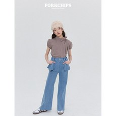 데님 부츠컷팬츠 봄 유아동 키즈 주니어 초등 여아 스판 데일리 청바지