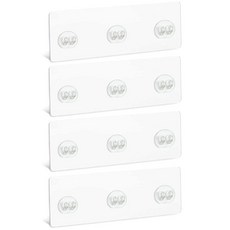 Qiic 코너 샤워 캐디 접착 스티커 교체 후크 4개 샤워 캐디 욕실 랙 선반 비누 접시 바구니 벽걸이 후크 강한 끈적임 드릴 필요 없음 욕실 화장실 주방 정리함, 후크 3개