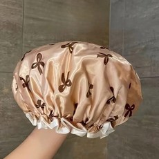 1PC 방수 샤워 액세서리 헤드 방지 가능한 연기 커버 인쇄 주방 BOWKNOT 욕실 재사용