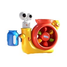 YZMY 蝸牛旋轉水車浴室玩具, 蝸牛戲水 紅色, 1個