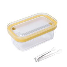 AOHAO 밀폐용기 버터 커터기+집게 밀봉력 커팅 케이스 치즈 슬라이서, 투명+280g, 1세트