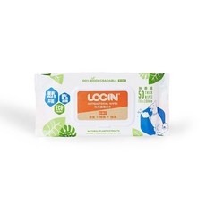 澳洲LOGIN洛格 犬貓專用3合1除臭抑菌護理濕紙巾 8抽/50抽 無酒精隨手包, 1個, 犬-50抽｜單包