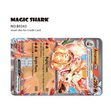 EX MEGA VENUSAUR CHARIZARD BLAS SE 필름 ITE 스티커 MEWTWO PVC 은행 카드 스킨 RAYQUAZA 무광택 신용 데지트, Large Chip, B0343