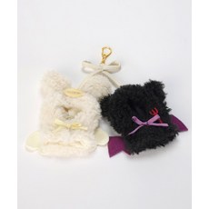 可愛娃娃天使惡魔造型服裝，毛茸茸材質配翅膀蝴蝶結掛飾，激發想像力, 10cm, 1個