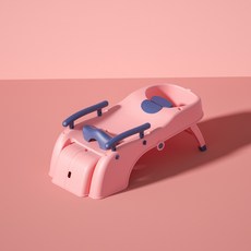 孕婦兒童家用可摺疊洗頭椅便攜式洗頭牀成人家用洗頭凳, 旗艦款    粉色    水管, 1個