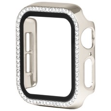 티엑스엘엑스 애플워치 큐빅 크리스탈 풀커버 케이스, 스타라이트, 1개