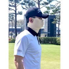 럭스골프 남녀공용 UV 차단 아치형 입체 컷팅 목 토시 냉감 쿨 마스크 LXACC015, LXACC015 화이트/free