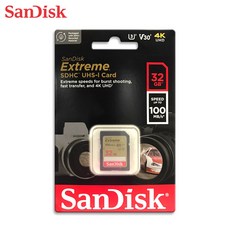 SanDisk Extreme SD UHS-I V30 記憶卡, 1個, 32GB 100MB, 32GB