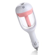 DUSCOKE 차량용 휴대용 미니 아로마테라피 오일 180도 회전 쿨 미스트 홈 오피스용 12V 충전 포트가 있는 차량용 방향제 블루, Pink