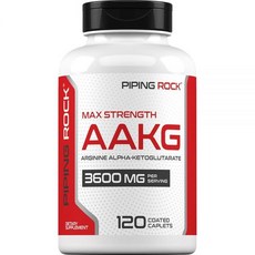 Piping Rock AAKG 보충제 | 120정 | 3600mg | 아르기닌 알파-케토글루타레이트 보충제 | 산화질소 강화제 | 최대 강도 | 채식주의자 GMO 프리 글루, 1개