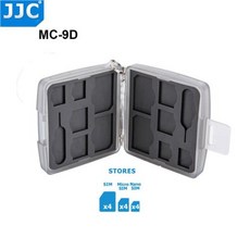 JJC SD CF TF SIM 나노 SIM 카드 방수 카메라 메모리 카드 보관 케이스 컴팩트 터프 박스, 06 MC-9D
