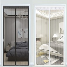 출입구 자석 방충망 방문 커튼형모기장 자석식 방충망, 화이트B, 110x230cm