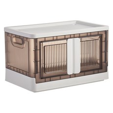 타이거라이프 이동식 양문형 접이식 리빙박스, 4개, 반투명 화이트