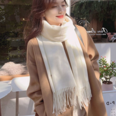 [엔젤D] 남녀공용 버진울 캐시미어 롱 머플러 목도리