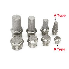 BSPT 수 공압 소음기 머플러 커넥터 에어 피팅 304 스테인리스 스틸 8 "4" 38 "2" 34 "", 1개