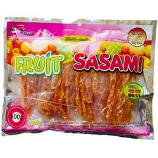 강아지 과일 맛 닭가슴살 육포 간식 500g 달콤한 맛 부드러운 식감 훈련 보상, 1개, 상세페이지 참조