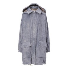 [ALYSI] 블루 탈착후드 하프코트 CWCO1F074B1