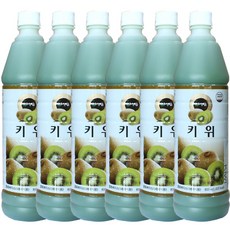 청솔 키위 음료베이스, 835ml, 6개