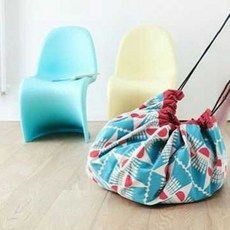 패턴 토이백 장난감 정리함 블럭 레고 플레이 매트, 1개, 배드민턴