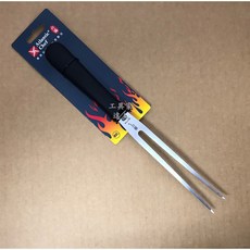 工具家達人 六協 台灣製 鐵板叉 直切叉 切片刀 彎叉刃 鐵板刀叉 餐刀 日韓BBQ鐵板刀叉 牛排刀 料理刀 野營, 1個, 直切叉8321T28