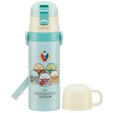 2WAY 430ml SKDC4-A 스케이터(Skater) 어린이용 스테인리스 키즈 수통 컵 첨부, 1개