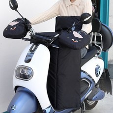 전기차 바람막이 오토바이 무릎 담요 장갑 전기 자전거 스쿠터 방한 방풍 보온 배달 겨울 커버 바람막이 워머 겨울분체 두툼한 기모 방수 봄가을 선바이저 바이크 덮개 겨울, 허리 지지대, 검정(큰입)우산[복합분할세트]