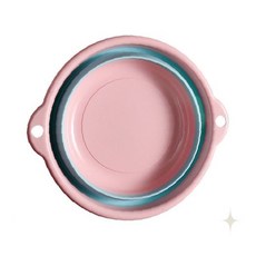 접이식 대야 소형 휴대용 캠핑 세면 빨래 공간절약 폴딩 실리콘, 1개