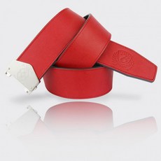 藍鯨高爾夫 Bellez 男用真皮運動皮帶 寬版40mm 雙面設計 #高爾夫皮帶, 紅色(39-41), 1個