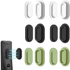 6팩 마그네틱 리모컨 홀더 업그레이드된 실리콘 벽걸이 TV 팬 에어컨 자가 접착, 04 black white green