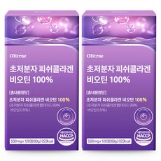 초저분자 피쉬콜라겐 펩타이드 비오틴 100% HACCP인증, 2개, 120정