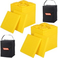 울레메 24개 RV 수평 블록 쌓을 수 있는 잭 맞물림 패드와 휴대 가방 포함 캠퍼 여행용 트레일러용, 24 Pack Set