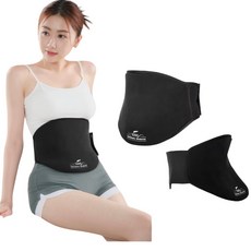 腰部背脊椎後背後腰暖宮袋 - 冷熱敷雙用 柔韌暖暖包溫敷 長輩護具復健運動舒緩, 1個, 黑