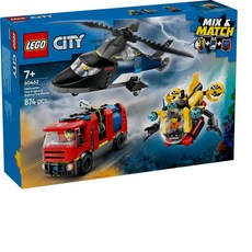 LEGO City系列 直升機&消防車和潛水艇套裝 60462, 1組, 混色