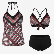 renoma SWIM & GYM 女式沙灘綁帶式 3 件式比基尼上衣套裝 (RN-LS19915)