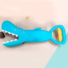 동물 팔 집게 장난감 재미 기계 팔 물다 장난감 여름 해변 모래사장 장난감 눈밭 모래 파다 친자 인터랙티브 장난감 실내외 놀이용품, 샤크 딥블루