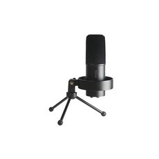 FIFINE K688 動圈式麥克風 USB/XLR雙模式 電腦直播麥克風 專業錄音 附防噴罩 即時監聽, 1個, 黑色