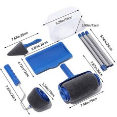 다기능 페인트 롤러 페인팅 코너 브러시 도구 쉬운 가정용 핸들 DIY, 6Pcs