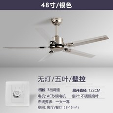 천장 실링팬 스테인레스 스텐 씰링팬 저소음 선풍기 천정 실링펜, 붐 스텐 5블레이드 48인치 벽 제어, PL-Y6279