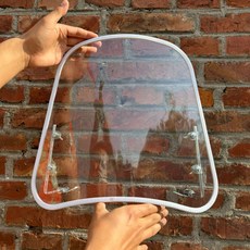 오토바이 바람막이 스쿠터바람막이 방수 스쿠터 우비 앞 사이클 플라스틱 블랙 커버 범용 비, 단일조합 흰색