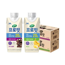셀렉스 프로핏 모카 초콜릿 250ml 18개 + 드링크 바나나 250ml 18개, 36개