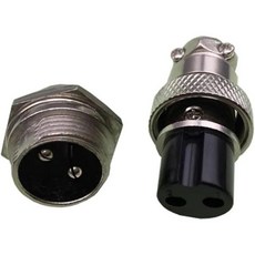 1 세트 20mm GX202345678핀 스크류 항공 커넥터 plUG 케이블 레귤러 및 소켓GX203핀, Gx20-2 Pin, Gx20-2 Pin