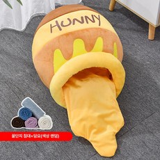꿀단지 고양이 캣하우스 제품 안식처 침대 펫가구 애완용품 반려동물, 5.꿀병둥지+담요 L-16마리 이내