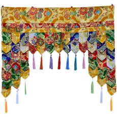 인테리어 계단 불교 사찰용 배경 법당 커튼 부처 컬러풀, 단일 항목, 단일 항목