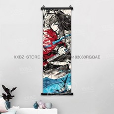 귀멸의칼날 아크릴스탠드 귀칼 장식 스크롤 그림 Kamado Tanjirou Tomioka Giyuu 홈 Kochou Shinobu 캔버스 포스터 선물, [00] 25x75cm(10x30inch), [26] gmzr25-14