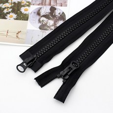 8호 투웨이 오픈형 비슬론 점퍼지퍼 블랙 플라스틱지퍼, 1개