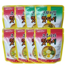 맛다시(90g) 8개 (고추나라6개 산채비빔2개) 양념장, 맛다시(90g) 8개 (고추나라6개 산채비빔2개) 양념, 90g, 6개