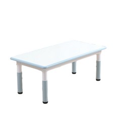 兒童可升降學習桌椅組, 灰藍白麵 - 桌子 60*60cm