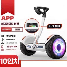 성인전동휠 호버보드 전동보드 휠 일체형 두발 투휠, 상세페이지 참고, 1개, 10인치 앱 레그컨트롤 (화이트)